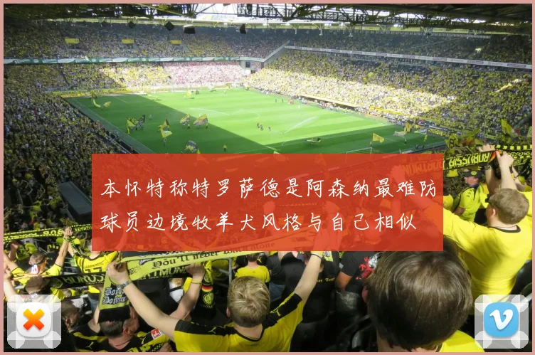 本怀特称特罗萨德是阿森纳最难防球员边境牧羊犬风格与自己相似